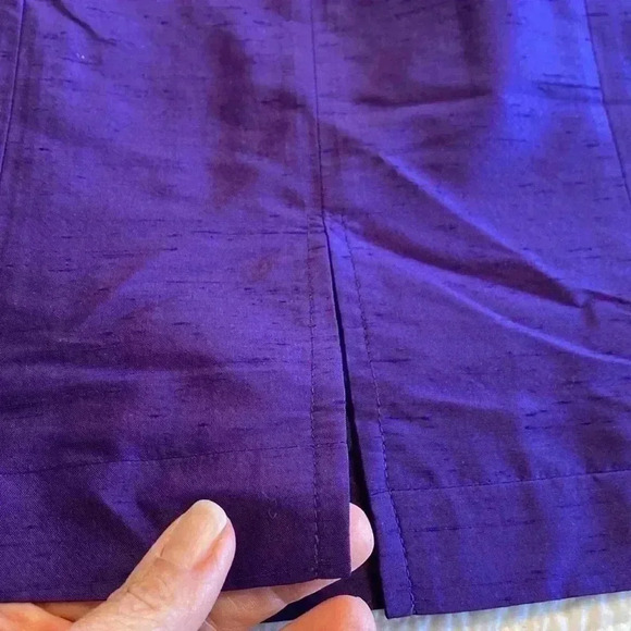 MODA International Purple 100% Silk Cocktail Strapless Dress in Size 8. - Picture 7 of 13
